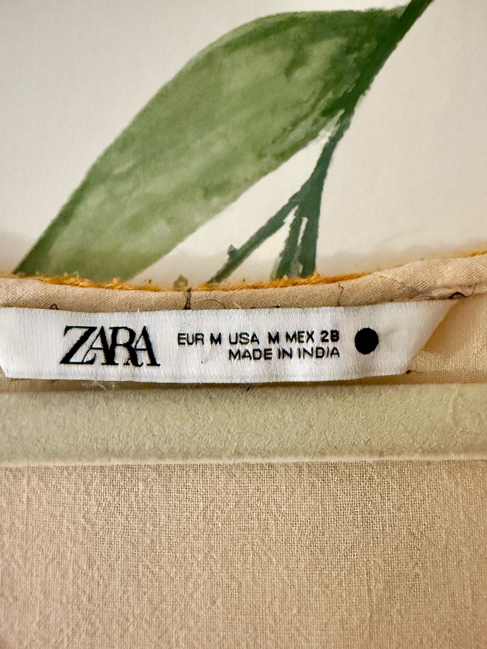 Zara Linen Blend Embroidered Babydoll Dress - Picture 4 of 7